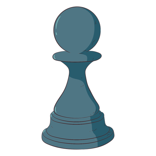 Pawn chess piece line art illustration
