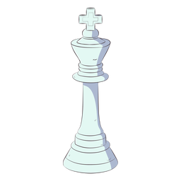 King white chess piece line art illustration