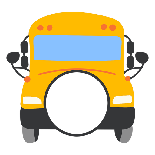 Frontal bus rounded label flat