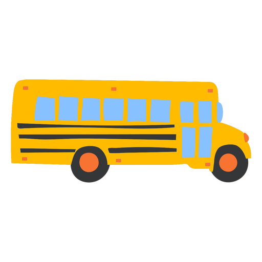 Simple School Bus Side Flat PNG & SVG Design For T-Shirts