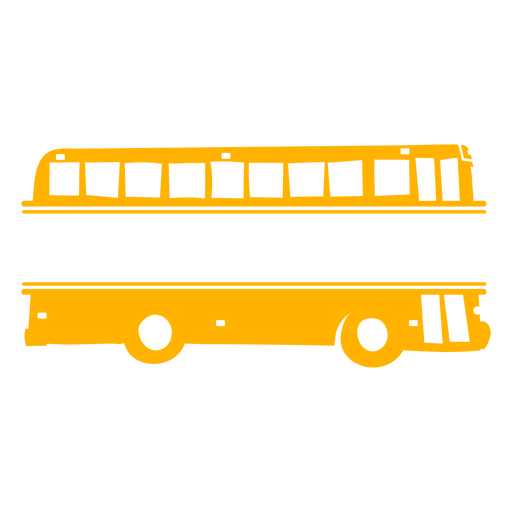 Side two stories bus label cut out PNG Design