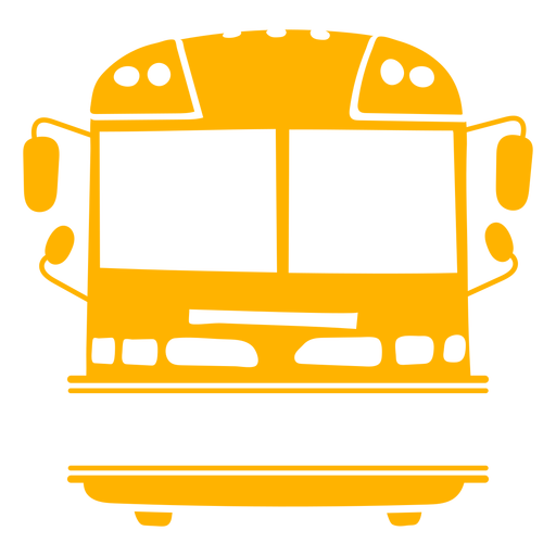 Simple frontal bus label cut out PNG Design