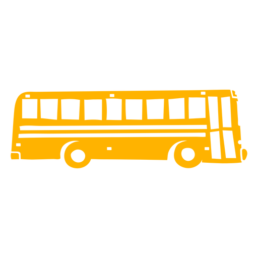 Short school bus cut out PNG Design