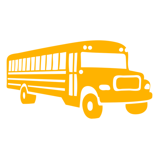 School bus cut out color  PNG Design
