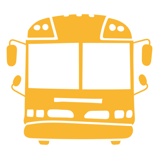 Frontal school bus color cut out PNG Design