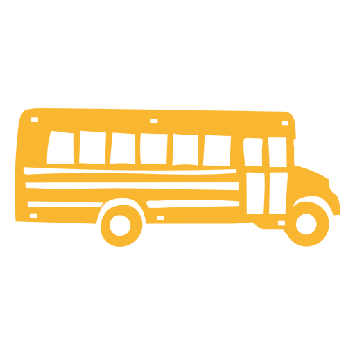 Short color cut out school bus