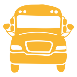 Ônibus escolar cortado amarelo
