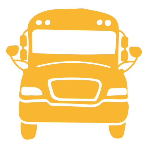 School bus cut out yellow PNG Design
