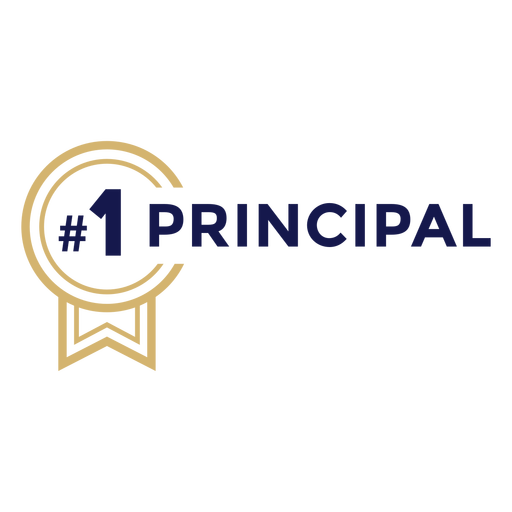 Number one principal badge PNG Design