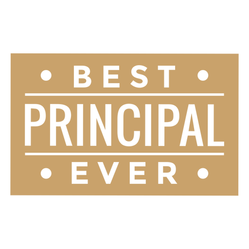 Best principal school label cut out PNG Design