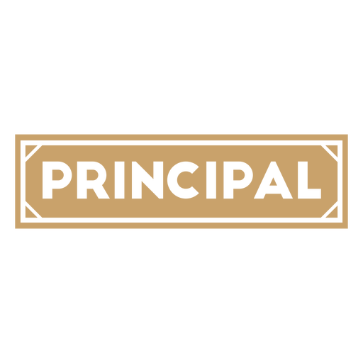 Principal label cut out