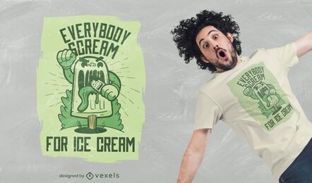 Scary ice cream quote t-shirt design