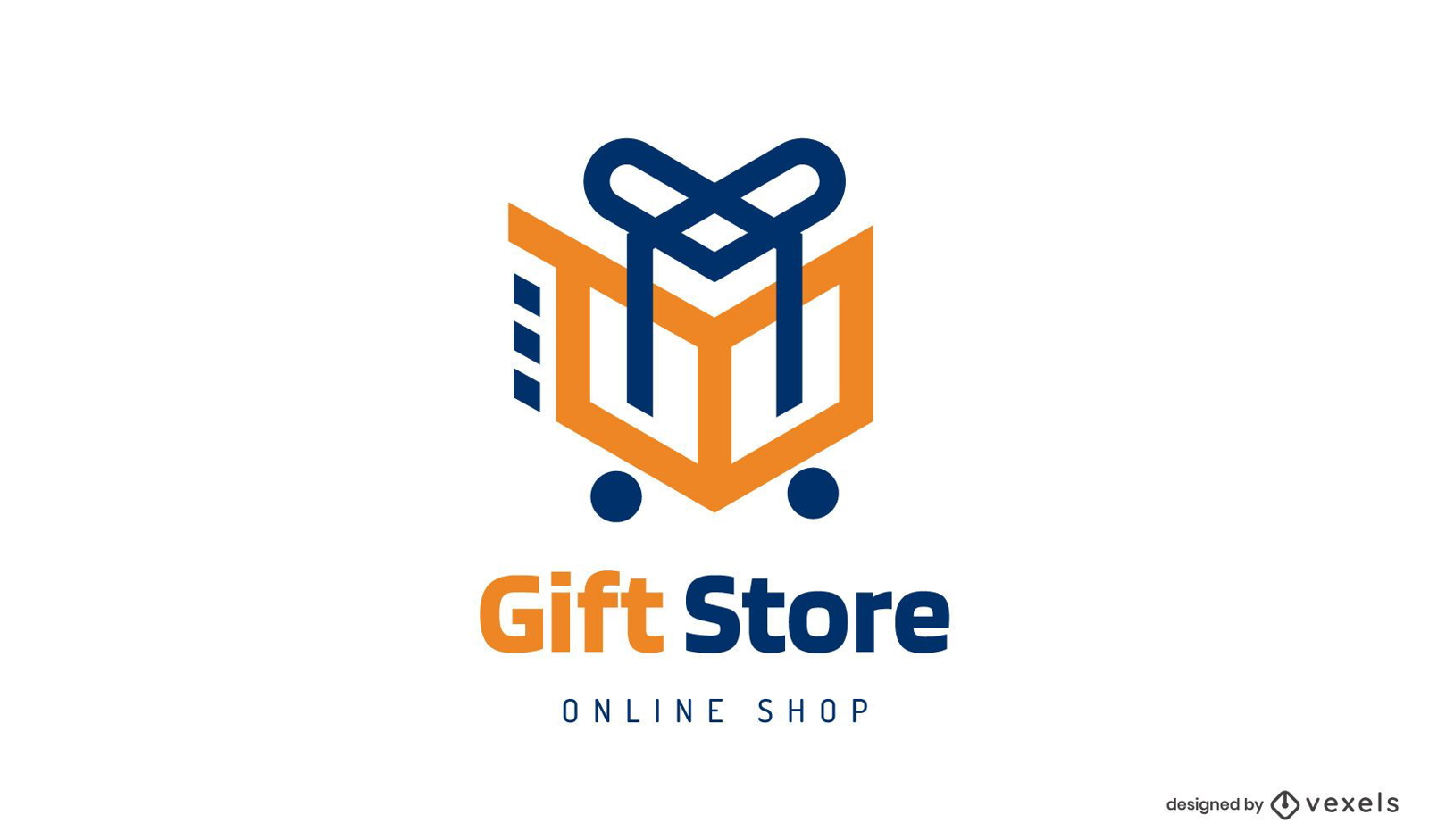 Gift store trolley logo design