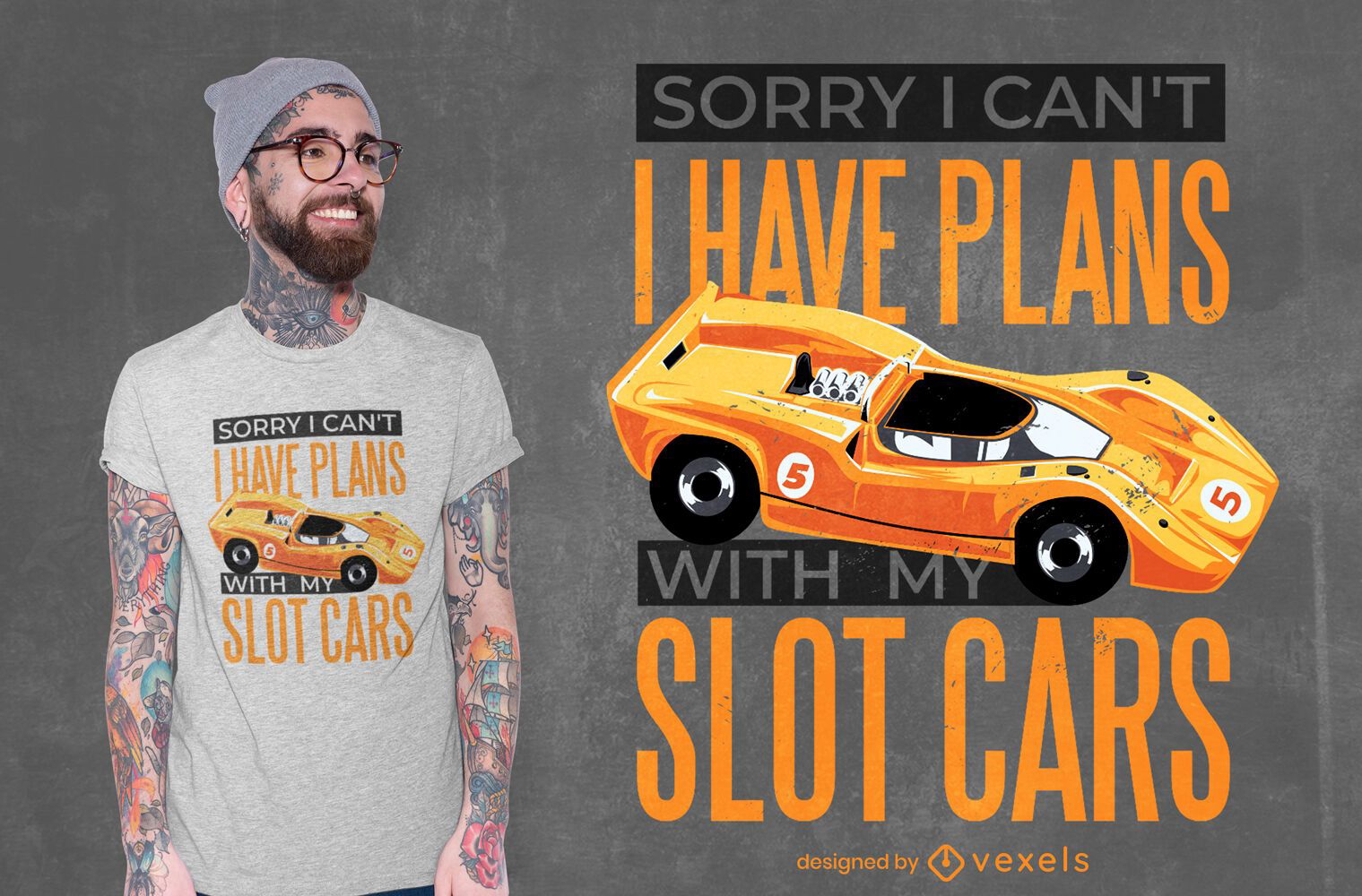 Slotcars zitieren T-Shirt-Design
