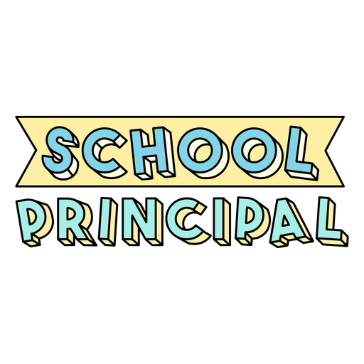 School principal job badge