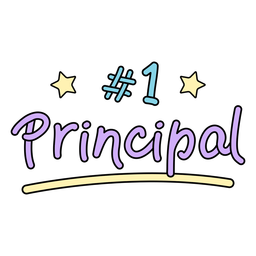 Number one principal job badge PNG Design