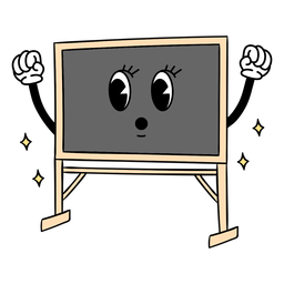 Dibujos animados retro pizarra Diseño PNG