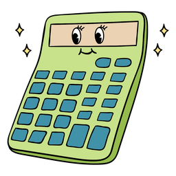 Cute calculator color stroke Transparent PNG