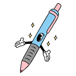 Pen character cartoon Transparent PNG