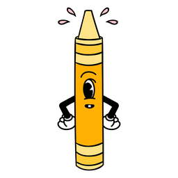 Desenho de personagem de giz de cera de material escolar Desenho PNG