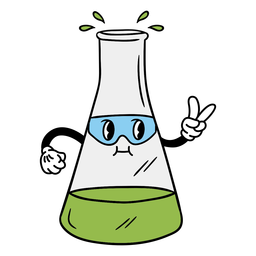Cute flask cartoon Transparent PNG