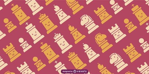 Cute chess pieces cut out pattern