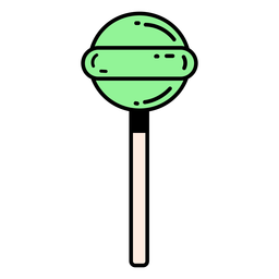 Green lollipop color stroke PNG Design