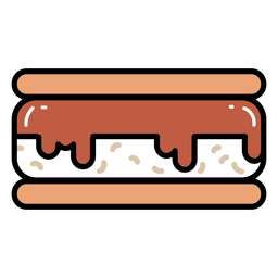 Sobremesa de marshmallow e chocolate Desenho PNG