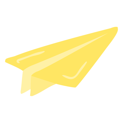 Paper plane yellow flat PNG Design