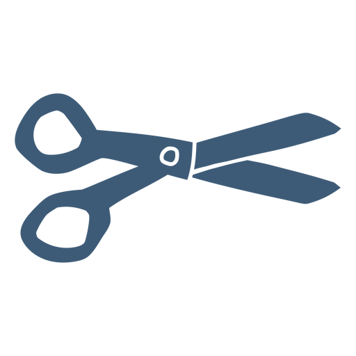 Blue scissors cut out