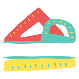 Rulers set flat label PNG Design