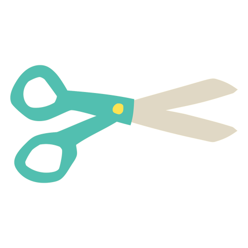 Light blue scissors flat PNG Design