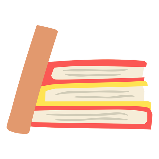 Small pile of books flat PNG Design