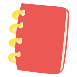 Red and yellow notebook flat Transparent PNG