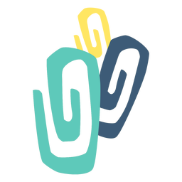 Paper clips different colors flat PNG Design