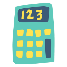 Light Blue Calculator Flat PNG & SVG Design For T-Shirts