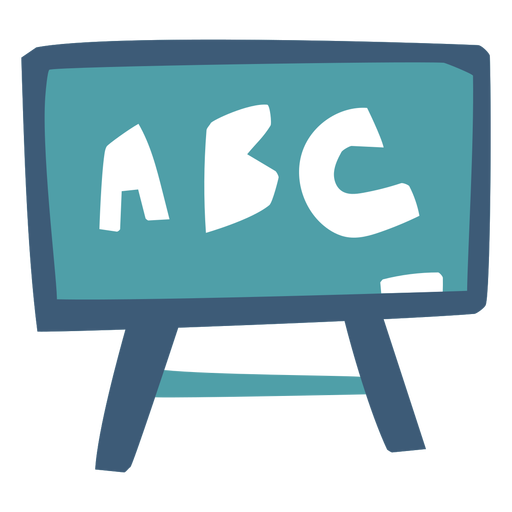 Whiteboard ABC flat PNG Design