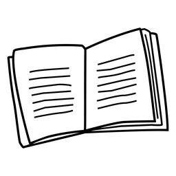 Open notebook stroke doodle PNG Design