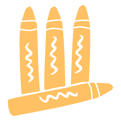 Set of crayons cut out PNG Design
