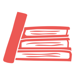 Pile of red books flat Transparent PNG