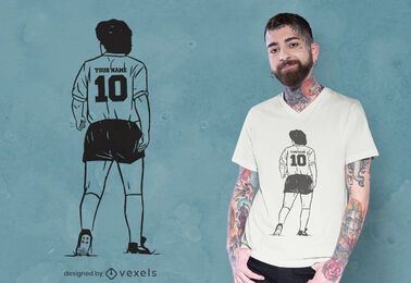 Design de camiseta de jogador de futebol