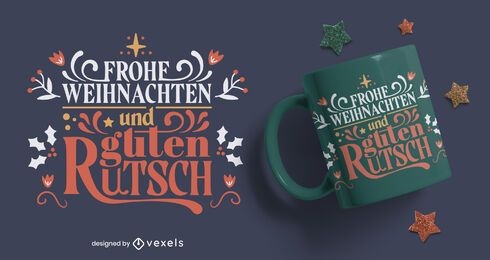 Design alemão de canecas de natal e ano novo
