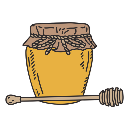 Jar of honey illustration PNG Design