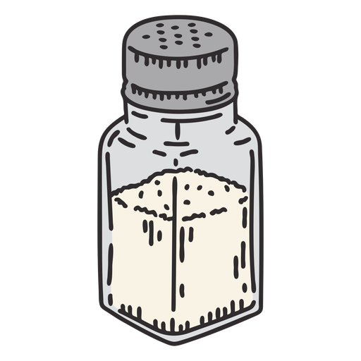 Vector Illustration Of Salt And Pepper Shaker Friendship In Doodle