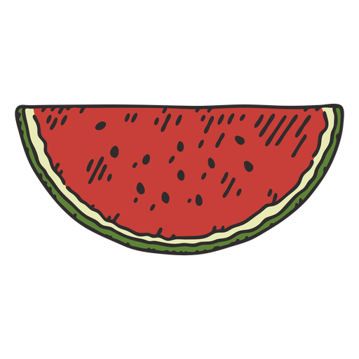 Watermelon slice illustration PNG Design