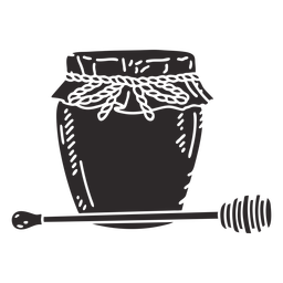 Jar of honey cut-out PNG Design