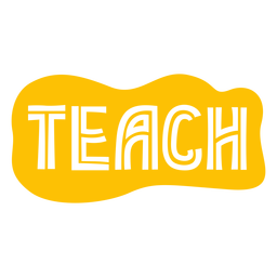 Teach sign cut out PNG Design Transparent PNG
