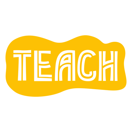 Teach sign cut out PNG Design