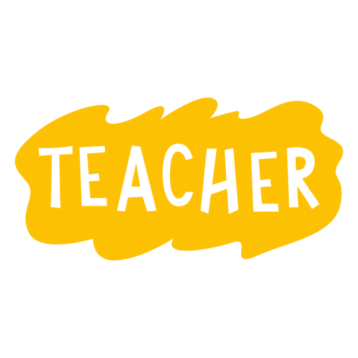 Teacher badge cut out PNG Design