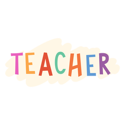 Teacher Flat Badge PNG & SVG Design For T-Shirts